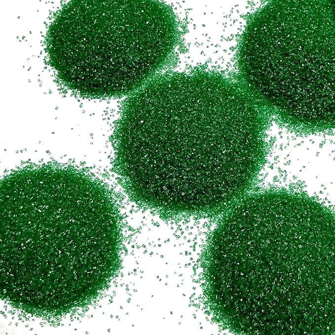 Edible Green Sanding Sugar Sprinkles 142g/ 5.01oz Sugar Crystals for cake decorating Candy Baking Decorations Ice Cream Toppings and Cookie Decorating for Valentines Halloween Christmas