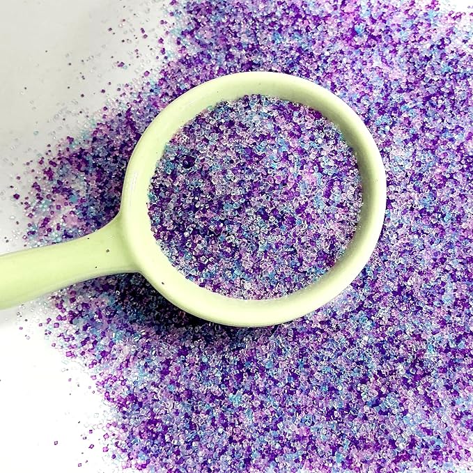 Edible Mermaid Sanding Sugar Sprinkles 142g/ 5.01oz Sparkling Pastel Sugar Crystals for cake decorating for Cakes, Cookies, Cupcakes, Ice Cream Topping and Rimming Sugar