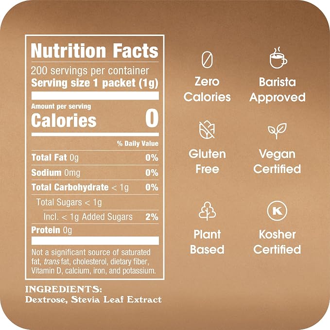 Stevia In The Raw, Stevia Sweetener Packets, 200 Ct Box, 2 Pack