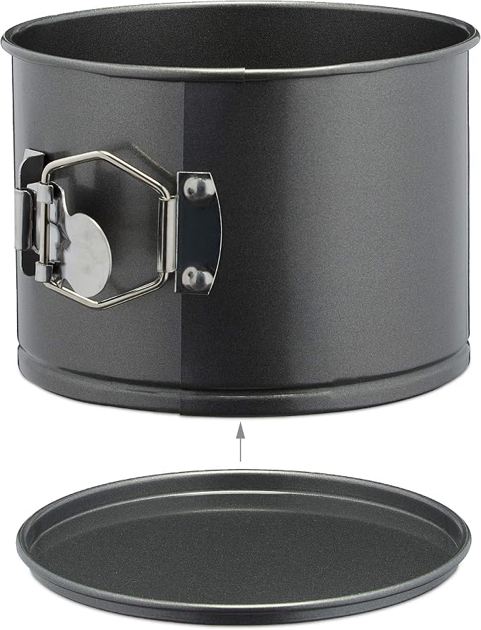 4 pcs Springform Pan Set, 4 5 6 7 inches Round Cake Tin with Removable Bottom, Nonstick Leakproof Carbon Steel Cheese Cake Pans Mold for Baking(COLOR:Black)