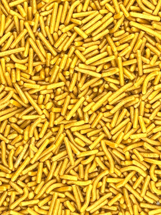 Gold Sprinkles 4oz pack for Baking Cakes, Cupcakes, Cookie Decorations, Ice Cream and Donut Toppings Edible Decorating Baking Supplies (Gold)