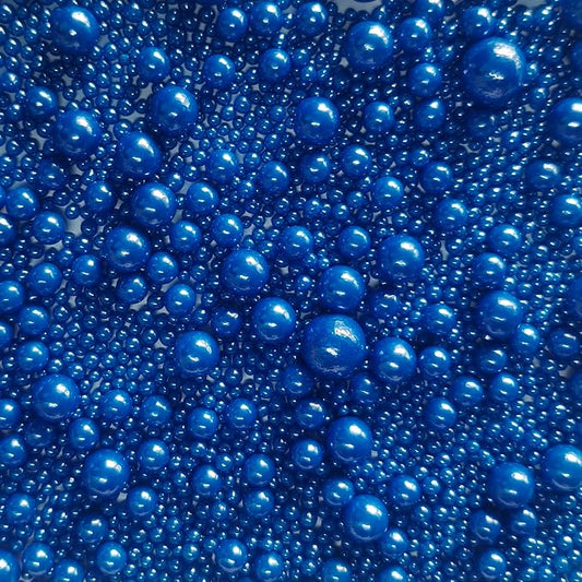 Sentovac Edible Royal Blue Pearl Sugar Sprinkles 4.23oz/ 120g Edible Candy Pearls for Decorating | Edible Cake Cupcake Sprinkles for Christmas | Cake Topper Decorations
