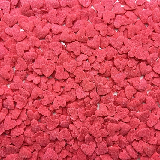 SE Si&Moos Jumbo Heart Sprinkles Jumbo Red Hearts Edible Hearts Confetti for Decorating Valentines Cake Decorations Red Sprinkles for Baking, Party Wedding Baby Shower Valentines Supplies 3.35 OZ