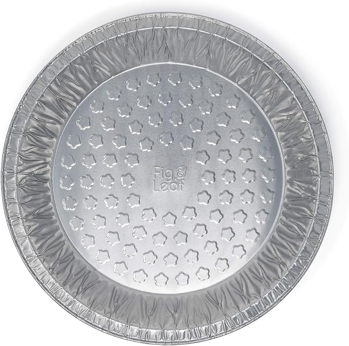 Fig & Leaf (60 Pack) Premium 9-Inch Pie Pans l Disposable Aluminum Foil l Heavy-Duty l Tin Plates for Tart Quiche Pies