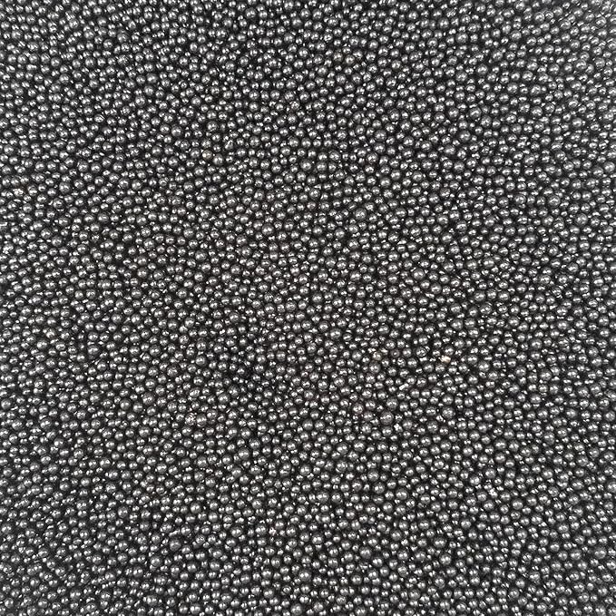 PhilaeEC Black Nonpareils Sprinkle 2mm Mini Peals Sprinkle Edible for Cake Decoration Cupcake Topper Cookie Baking Decorations Halloween Christmas Valentine Supplies
