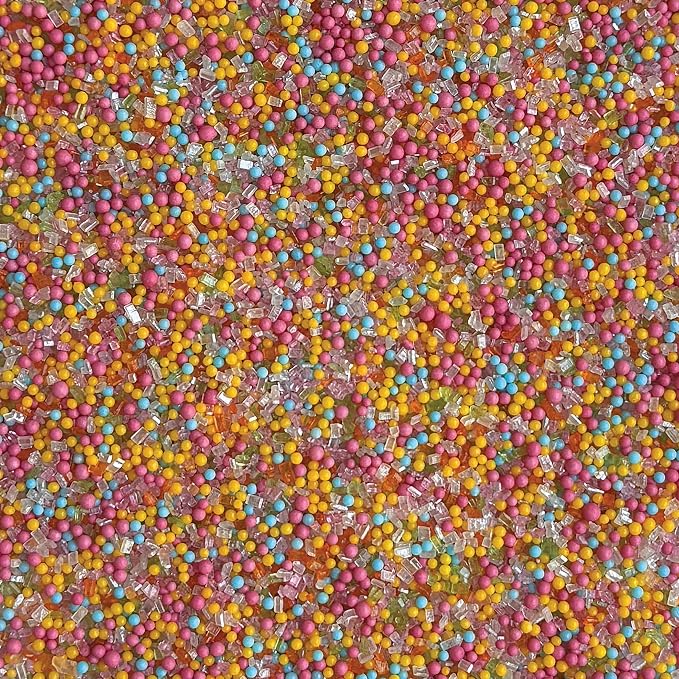 Fancy Sprinkles Sunny Daze Sprinkle Set | Sun Shaped Sprinkles & Nonpareil Sugar | Cake, Cupcake & Cookie Decorating | Birthday, Brunch & Summer | 2 Pack (0.25c each)
