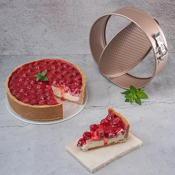 HAPPIELS 9in Springform Pan Nonstick for Oven Baking, PFOA & BPA Free | 9'' Cheesecake Mold Leakproof | Spring-form Round Cake Pans | Nontoxic Non Stick Spring Form Pan, Spring-Form Pans Leak Proof
