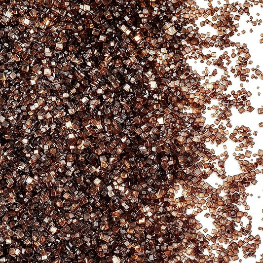 Brown Sanding Sugar Sprinkles - Sparkling Sugar Crystals (130g/4.6oz) | Chocolate Sugar Sprinkles for Baking Decorations, Cookies, Cupcakes, Cakes, Ice Cream Toppings