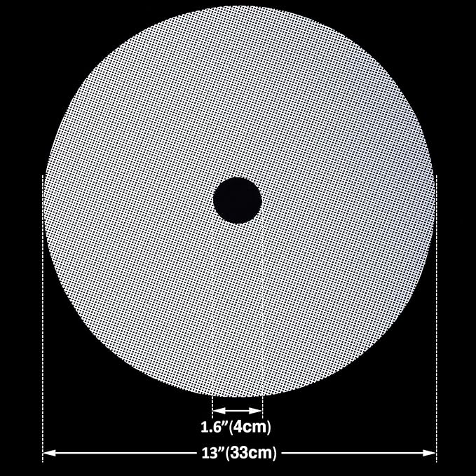 Blulu 4 Pcs 13 Inch Round Silicone Dehydrator Sheets Non Stick Food Dehydrator Mats Reusable Silicone Steamer Mesh Baking Mat for Fruit Dryer