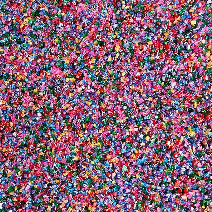 Fancy Sprinkles Rainbow Prism Fancy Sugar | Pearlescent Rainbow Sanding Sugar | Cookie & Cake Decorating | Cocktail & Mocktail Rimming Sugar | 1 Pack (4.6 oz)