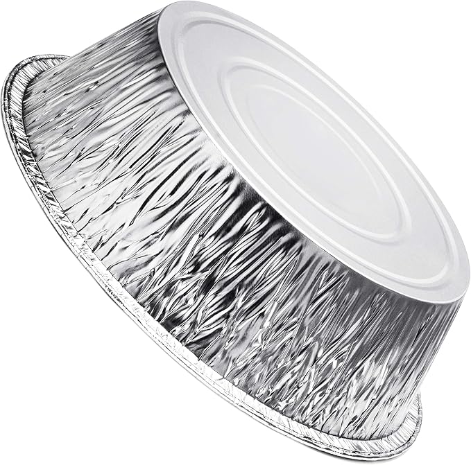 10-Inch Aluminum Dutch Oven Liner Pans | Disposable Cake Pan and Extra Deep Aluminum Foil Pans for Baking, Freezing, and Storage | Durable Aluminum Round Baking Pans | 20 Count