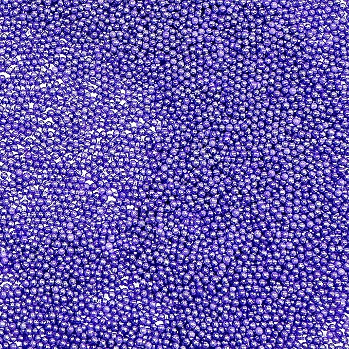 Homipooty Nonpareils Sprinkles Edible Purple Pearl Sugar Sprinkles 110g/3.88oz 2mm Mini Purple Pearls Baking Cakes Cupcake Topper and Cake Decorations for Valentines Day Halloween Christmas
