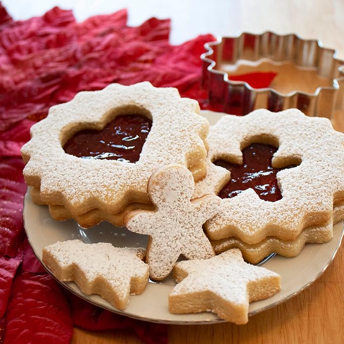 Ann Clark Fluted Circle Linzer Cookie Cutter, 4" Made in USA