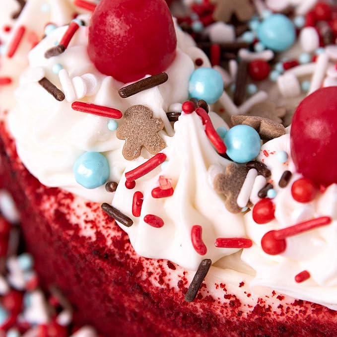 Sweets Indeed Sprinkles, Gingerbread Edible Sprinkle Mix, Perfect for Cake Decorations, Baking, Ice Cream, Cookies, Cupcake Topper 4 ounces