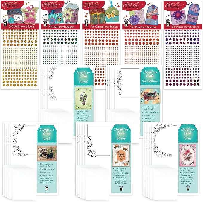 Paper Wishes – Dazzles ‘em Card Kits & Jewel Dazzles Sticker Collections for Scrapbooking, Card Making, Gifts & All of Your DIY Crafting, Art & Creative Projects - Inspiration at Your Fingertips