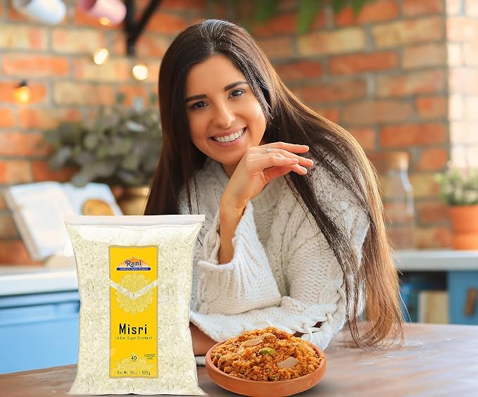 Rani Misri (Indian Sugar Crystals) 28oz (800g) ~ All Natural | Gluten Friendly | No Colors | Vegan | Kosher | Indian Origin