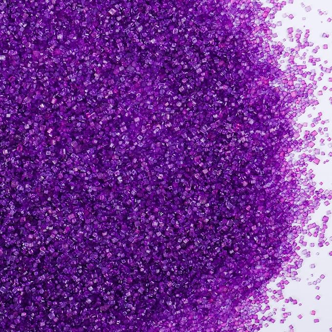 Purple Sanding Sugar - Sparkling Sugar Crystals for Baking Decorations (130g/4.6oz) - Edible on Cookies, Cupcakes, Cakes, Ice Cream | Wedding, Party, Valentines Sugar Sprinkles