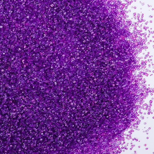 Purple Sanding Sugar - Sparkling Sugar Crystals for Baking Decorations (130g/4.6oz) - Edible on Cookies, Cupcakes, Cakes, Ice Cream | Wedding, Party, Valentines Sugar Sprinkles