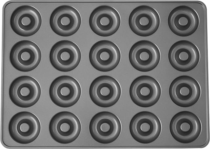 Wilton Perfect Results Non-Stick Donut Pan, 20-Cavity Donut Baking Pan, Steel