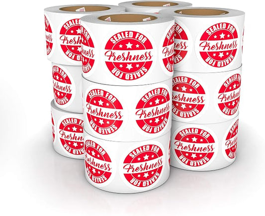 Food Delivery Tamper Evident Sealed for Freshness Labels - 500 Adhesive Stickers for Safe Food delivery (Circles 12 Pack)