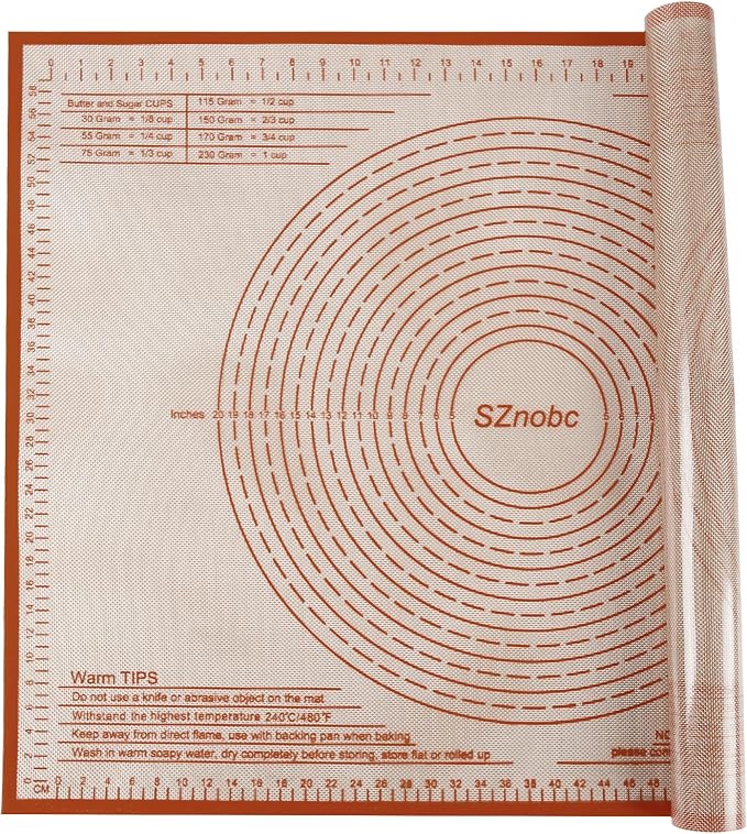 Silicone Pastry Mat 34X26 inch Baking mat Perfect for Dough, Pastry, Pie Crust, Fondant, Cookies, Bread, Pasta/Pizza,Pastry Board, Kitchen Counter Mat