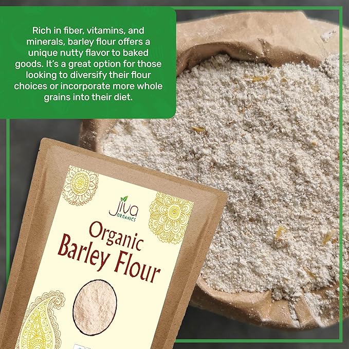 Jiva Organic Barley Flour 2 Pound - All Natural & Raw - Product of India