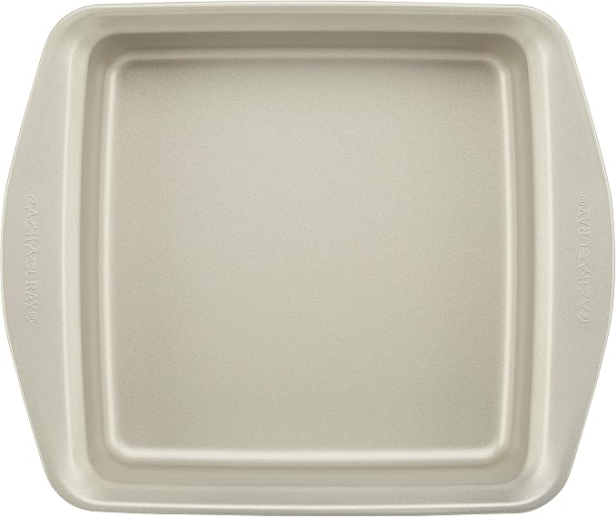 Rachael Ray Nonstick Bakeware Set without Grips includes Nonstick Bread Pan, Baking Pans, Cake Pans, Cookie Sheet / Baking Sheet - 10 Piece, Silver