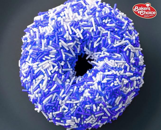 Baker's Choice Hanukkah Sprinkles For Baking - Blue & White Sprinkles - Boy Baby Shower Gender Reveal & Chanukah Sprinkles for Cookie Decorating - Dairy Free, Kosher 2.8 oz
