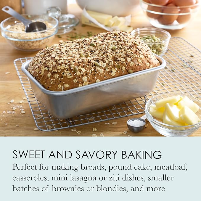Chigcago Metallic Recyled Aluminum 9x5 Loaf Pan, Made With Reycled Aluminum, Perfect For Everyday And Small Batch Baking (Pack of 6)
