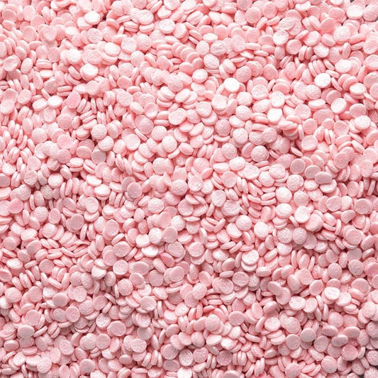Oasis Supply Baby Shower Sprinkles & Sugar Shapes – Edible Decorations for Cakes, Cupcakes, and Cookies – Gender Reveal, Boy, Girl, and Neutral Party Baking Decorations - Pink Pearl Quin Sprinkles