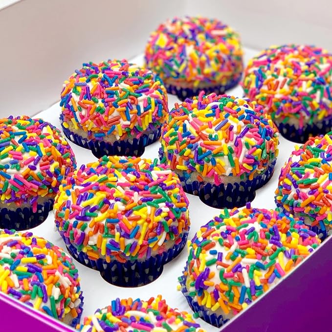 Rainbow Sprinkles Bulk - 10 LB Case - Wholesale Jimmies for Bakeries & Ice Cream Shops - Kosher, Vibrant Toppings for Cakes, Cupcakes & Desserts