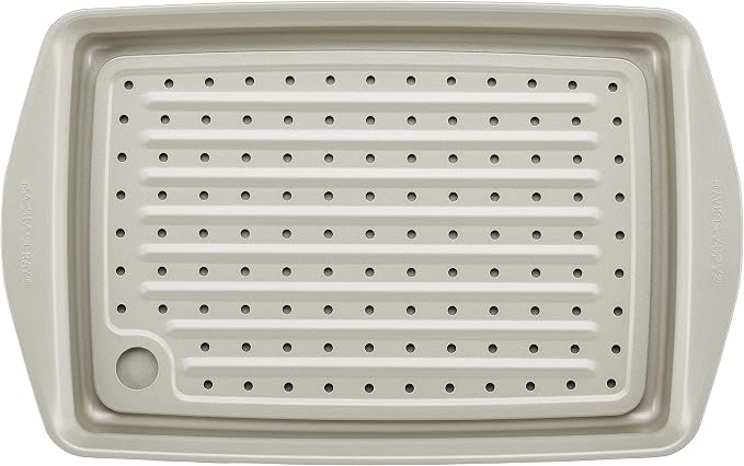 Rachael Ray Nonstick Bakeware Set without Grips includes Nonstick Bread Pan, Baking Pans, Cake Pans, Cookie Sheet / Baking Sheet - 10 Piece, Silver