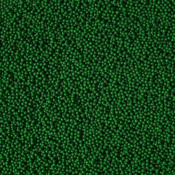 Green Sprinkles for Cupcakes, Green Nonpareils, 2 mm Pearl Sprinkles, Nonpareils Sprinkle for Cake Decorating, Cookies, Ice Cream, Macarons, and Baking(120g/4.23oz)