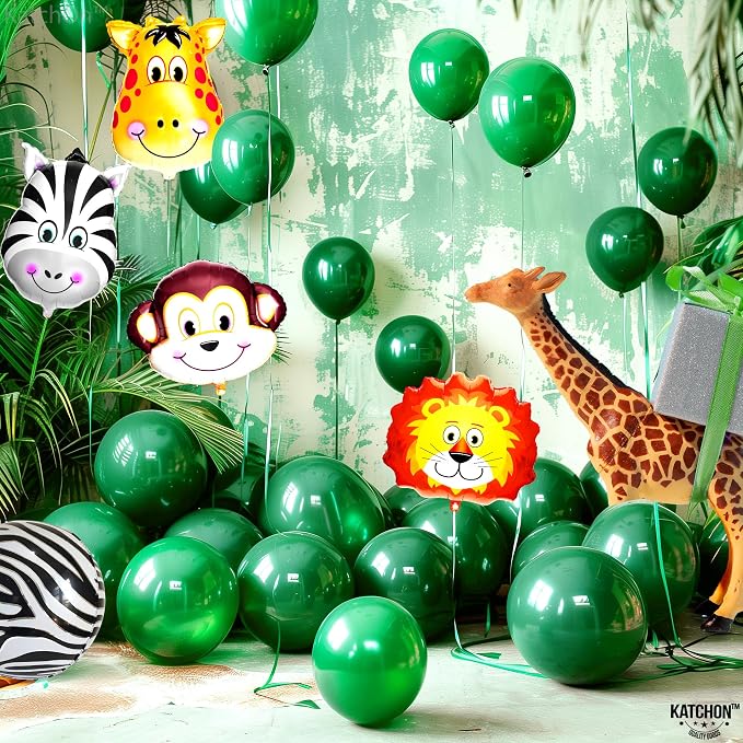 KatchOn, Dark Green Balloons - 12 Inch, Pack of 110 | Emerald Green for St Patricks Day Decorations, Birthday Decorations | St Patricks Day Balloons for Ramadan Decoration for Home | Eid Decorations