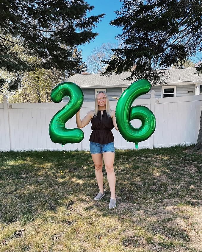 Dark Green Number 30 Balloon 40 Inch, 30th Birthday Party Decorations for Children, Giant 30 Foil Balloon for Party Supplies