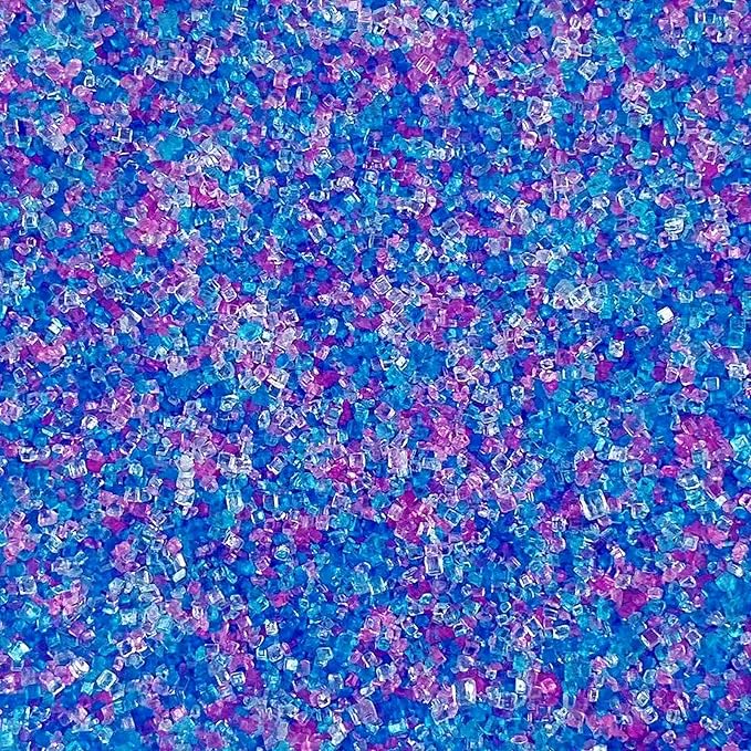 Sentovac Mermaid Pastel Sanding Sugar Crystals for Baking Edible Purple Pink Blue White Crystals Sparkling Sugar Sprinkles Cake Cookie Cupcake Topper Ice Cream Decoration Supplies