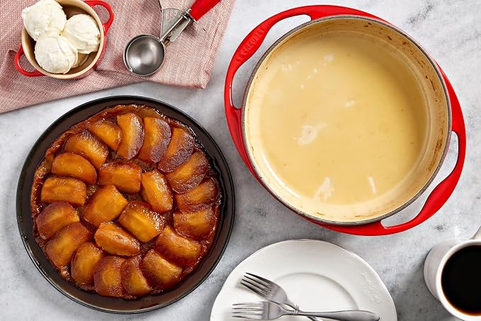 Le Creuset Enameled Cast Iron Traditional Round Tarte Tatin Dish, 2 qt., Flame
