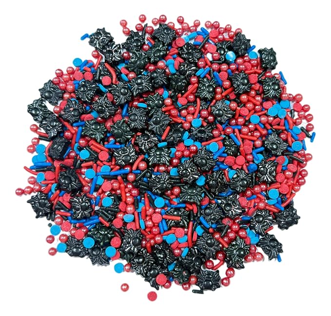 Sentovac Spiders and Pearls Mixing Cake Sprinkles Cake and Cupcake Topper Decorations Sprinkles Cookie and Ice Cream Topper Decoration Supplies 3.53OZ