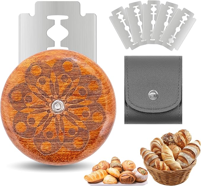 UFO Bread Lame Cutter for Homemade Sourdough,Bread Scorer Tool for Sourdough with 5 Blades and Case,Slashing Tool Bread Cutting Knife for Artisan Bread and Baguette Makers,Ring