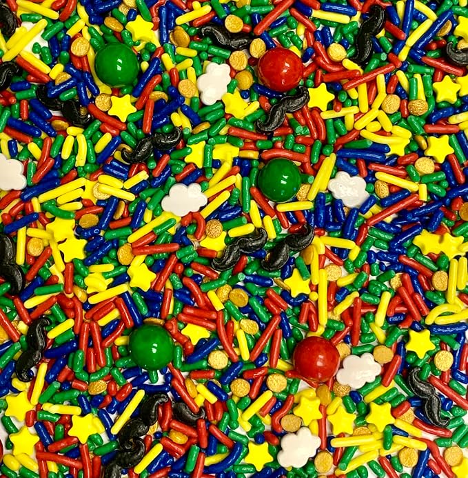 COOL MOM SPRINKLES Super World Kart Sprinkles (4 oz.) – Super World Kart Birthday Sprinkles for Decorating Cakes, Cupcakes, Cookies & Desserts – Mixed in the USA/Gluten-Free