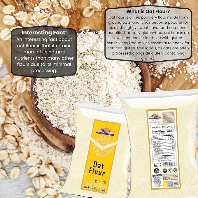 Rani Oat Flour 14oz (400g) ~ All Natural | Gluten Free | NON-GMO | Kosher | Vegan | Product of USA