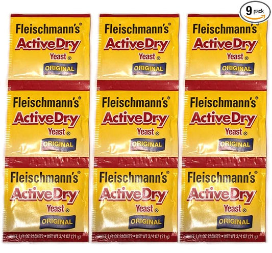 Fleischmann's Active Dry Yeast Strip, 0.25 Ounce (9 Count)