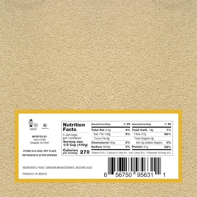 One in a Mill Instant Dry Yeast | 1.1 LB (Pack Of 1) [IMPROVED] Fast Acting Self Rising Yeast for Baking Bread, Cake, Pizza Dough Crust | Kosher | Quick Rapid Rise Leavening Agent for Pastries
