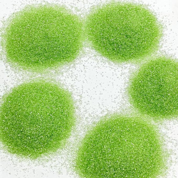Edible Grass Green Sanding Sugar Sprinkles 142g/ 5.01oz Sugar Crystals for cake decorating Sparkling Crystals for Cakes, Cookies, Cupcakes, Ice Cream Topping and Rimming Sugar