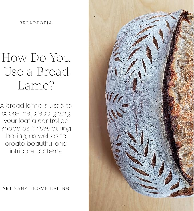 Breadtopia Bread Lame with 5 Blades & Storage Box | Premium Lame Bread Tool | Bread Lame Dough Scoring Tool | Perfect as a Sourdough Scoring Blade | Ideal Gifts for Bakers |