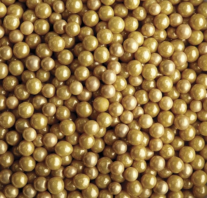 Wilton Sugar Pearls, 141 gram, Gold, Non Toxic (Pack of 2)