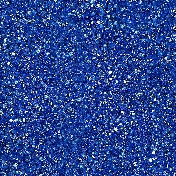 Blue Sprinkles for Baking Edible, 130g/4.6oz Blue Sanding Crystal Sugar for Baking, Cupcake, Cookie and Donuts Toppings, Wedding, Birthday Party Supplies