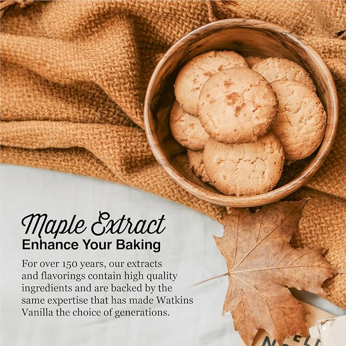 Watkins Maple Extract with Other Natural Flavors, 2 oz. Bottles, Pack of 6 (Packaging May Vary)