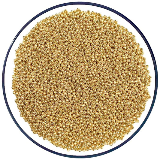 Sentovac Gold Nonpareils Sprinkles Edible 2mm Mini Pearls Cake Decorating Sugar Candy Cookie Cake Cupcake Topper Ice Cream Baking Decorations Halloween Christmas Valentines Wedding Supplies