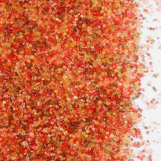 Autumn Sanding Sugar Sprinkles - Sparkling Sugar Crystals (130g/4.6oz) | Reddish Brown Sugar Sprinkles for Baking Decorations, Cookies, Cupcakes, Cakes, Ice Cream Toppings